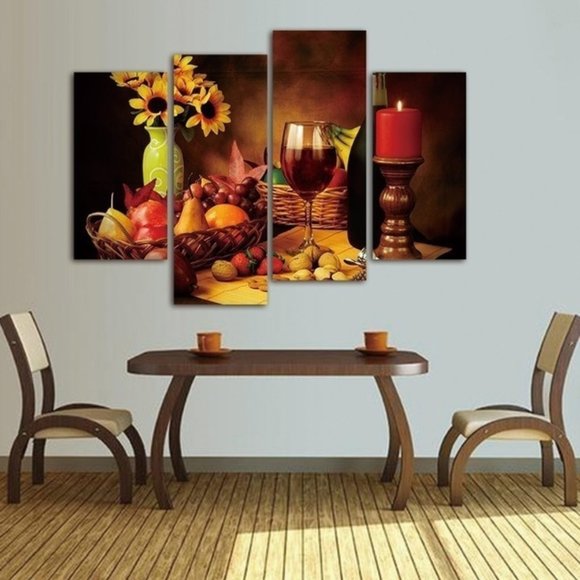 Other - Fruit & Wine Canvas Print Wall Art- Med